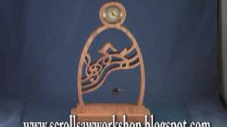 Mini Music Clock with Pendulum Scroll Saw Pattern