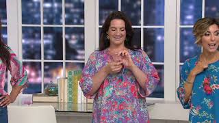 Tolani Collection Printed 3/4-Sleeve Woven Top on QVC