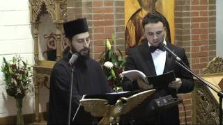 Arhim. Nikódimos Kabarnós şi protopsalt George Bucurică - Duminica Ortodoxiei 2014 - Coslada, Madrid