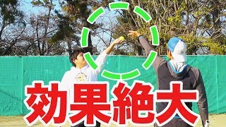 【テニス セカンドサーブ ①】美しいトスアップで確率UP！