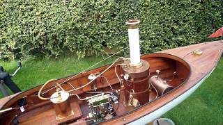 STEAM LAUNCH Lady Beatrice no 1 !!! refurbished Marcher Engine Steam launch
