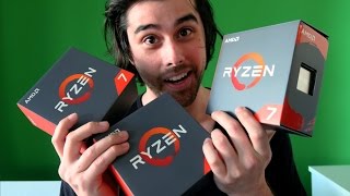 AMD RYZEN 7 1800X, 1700X, & 1700 UNBOXING!