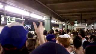 Chanting in Beford Ave. Subway Station