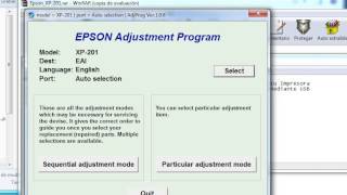 Reset Epson Xp 101, 200, 201, 204, 400, 401