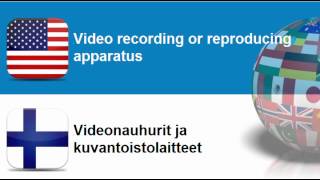 Learn Finnish vocabulary #Topic = Audio visual equipment