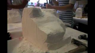School Art Project-Plaster Carving