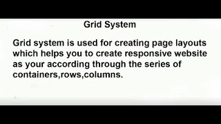 Bootstrap tutorial 4 | Grid System part1 very good explained