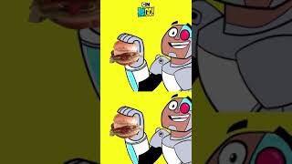 Перед бургером так сложно устоять! #бургер #киборг #юныетитанывперед #CartoonNetwork #shorts