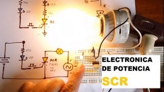 ✅ Prueba de SCR (Tiristor) encendiendo Bombillo y enclavar circuito.