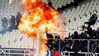 AEK ATHENE VS AJAX HOOLIGANS (MOLOTOVS & FIREWORK) 27-11-2018