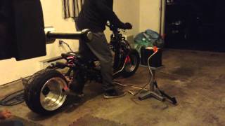 Gy6 first start with electric fuel pump.