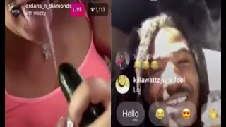 Mozzy watches freaky fan deepthroat on Instagram live!