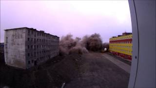 Снос здания в Рогачево (Новая земля)
