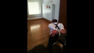 Selfbondage in hogtie