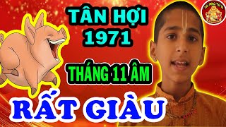 Tử Vi Tân Hợi 1971 Phất Lên Làm ĐẠI GIA Giàu Có Đổi Đời Tháng 11 Âm Lịch