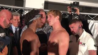 KSI vs Logan Paul - FACE OFF & TRASH TALKING at Weigh In