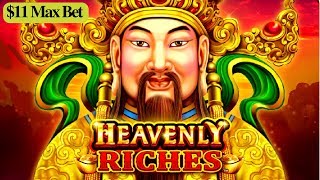 ★$11 MAX BET★ Heavenly Riches Slot Machine Bonus Won ! Live Slot Play |  GREAT SESSION