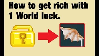 Growtopia | How to get rich with 1 world lock?