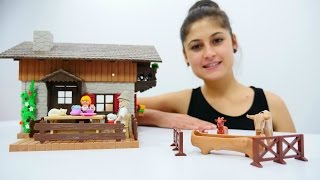 Ayşe oyuncak çiftliğini düzeltiyor. Çocuk videoları