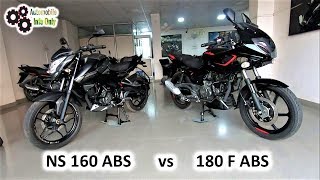Bajaj Pulsar NS160 ABS vs Pulsar 180F ABS Comparison Review