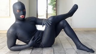 Review Zentai [4K2160p-60fps] : SpandexForFun - Leather-Look PU Zentai Full Body - Drak Grey