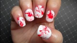 Dolly's Hauntingly Halloween Nails - Blood Spatter/Dexter Nails