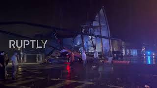 USA: Drone footage highlights tornado damage in rural Alabama