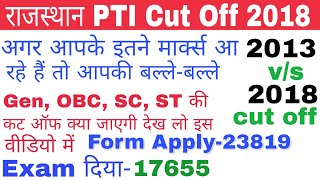 RAJASTHAN PTI CUT OFF 2018 || PTI exam ki cut off mark kya rhegi