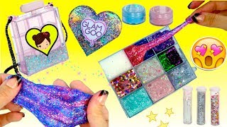 El Mejor Juguete de Slime - Haciendo 8 Slimes Ultra Brillantes! - Glam Goo Tutorial