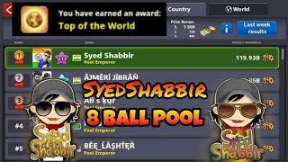 8 Ball Pool - World Record  Highest Winnings In History  120billion Winnings - 2017
