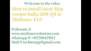 How to install latest map version India 2018-Q4 manually in Medianav version 4.1.0
