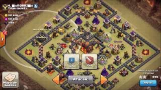 Clash of Clans - Destruindo CV de Layout Aberto, Circular