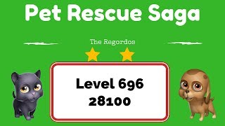 Pet Rescue Saga Level 696 28100 points No Boosters