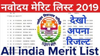 Navodaya Vidyalaya Result | Class 6 District wise Merit list