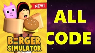 ALL CODES IN BURGER SIMULATOR ROBLOX