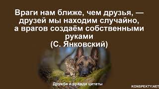 Дружба и вражда цитаты (афоризмы, мудрые мысли, высказывания)