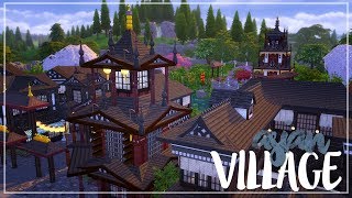 LOS SIMS 4 SPEED BUILD | ASIAN LAKE VILLAGE