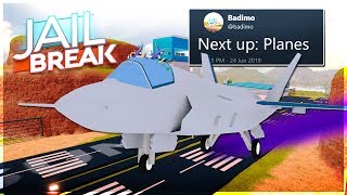 ?JAILBREAK ROBLOX NEW PLANE! JAILBREAK ROBLOX NEW EMOTE UPDATE! (JAILBREAK ROBLOX LIVE)