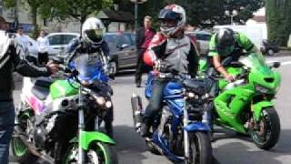 mariage motard burn rupture moto