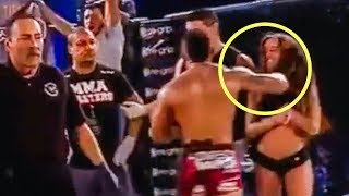 10 САМЫХ НЕЛЕПЫХ МОМЕНТОВ в MMA и БОКСЕ