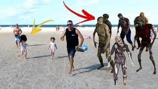 CORRENDO DE ZUMBI NA PRAIA