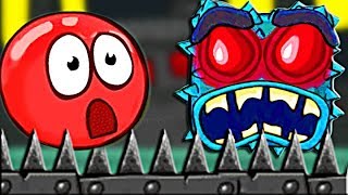КРАСНЫЙ ШАР И ОДНОГЛАЗЫЕ КВАДРАТЫ Новый Мультик Игра   Несносный Шарик Red Ball 4