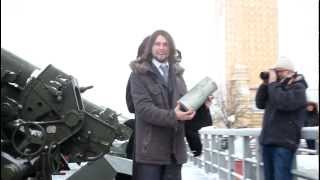 Выстрел из пушки 25.01.2013 Петропавловка.