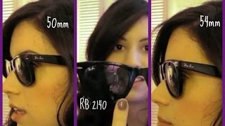 Ray Ban Wayfarer 2140 50mm vs. 54mm sizes