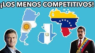 10 PAÍSES MENOS COMPETITIVOS DE AMÉRICA LATINA