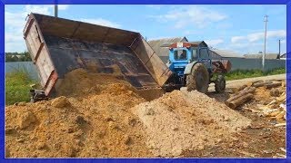 Трактор Т-40АМ & 2 Прицепа Песка.