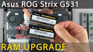 Asus ROG Strix G531 How to upgrade RAM memory in laptop