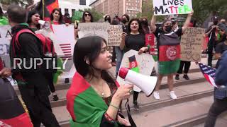USA: Protesters march through LA demanding help for Afghanistan
