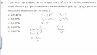 Exercício 8 - Transformações Gasosas e equação geral dos gases