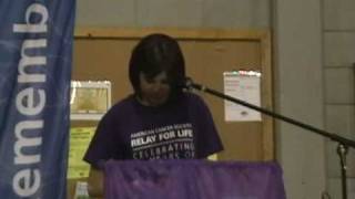 Abbey's speech at Relay For Life, part 3